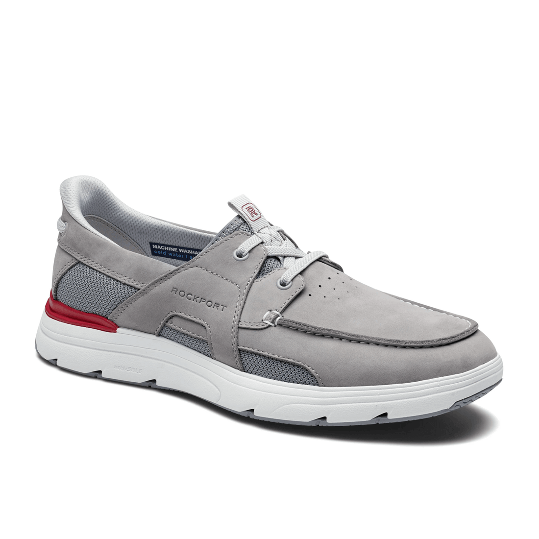 Sneakers Casuais De Bico Amêndoa Rockport Masculino Cinza Claro