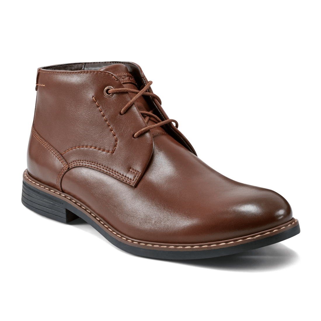 Botín Chukka Clásico Para Hombre Rockport De Cuero Marrón Oscuro