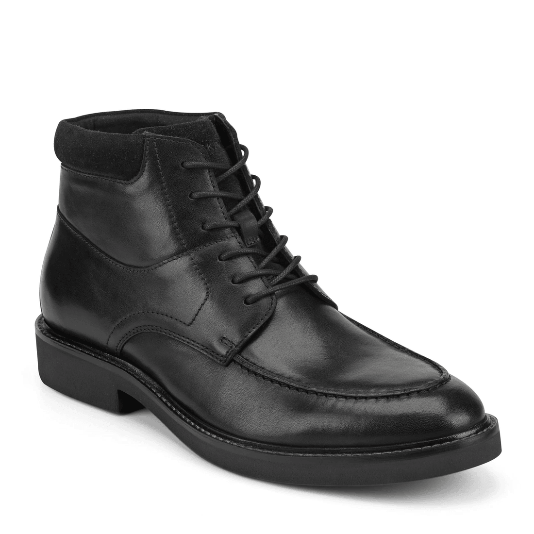 Botas De Cuero Negras Para Hombre Rockport Macklin Moc Toe Con Cordones