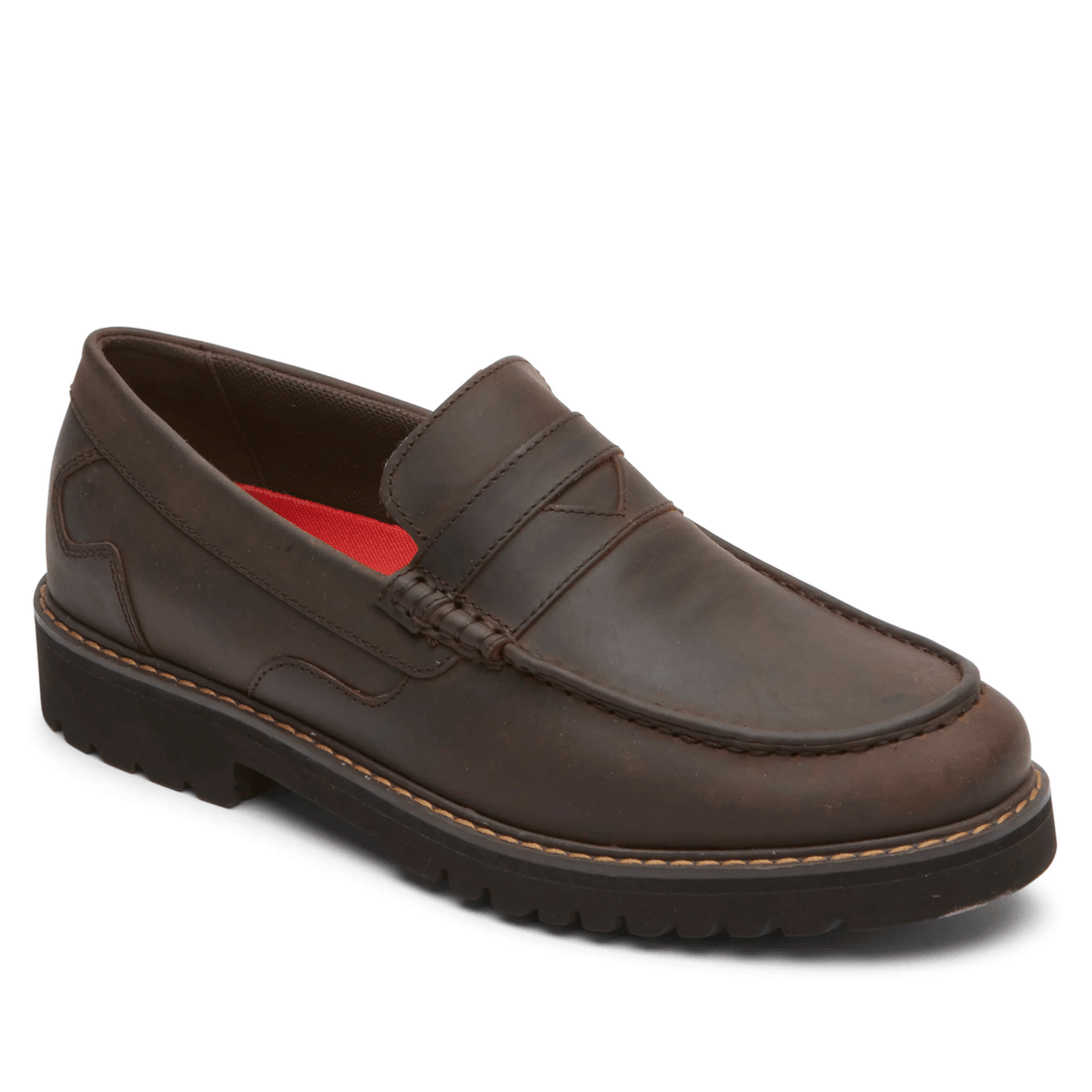 Rockport Vyriški Maverick Penny Loafer Tamsiai Rudos Odos