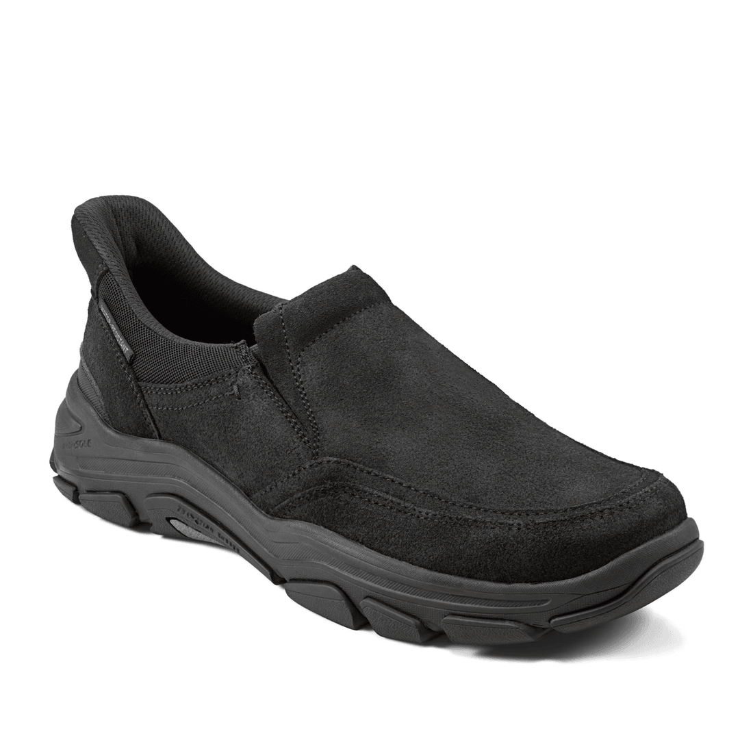 Rockport Masculino Reece Step Ativado Casual Slip-on Camurça Preta
