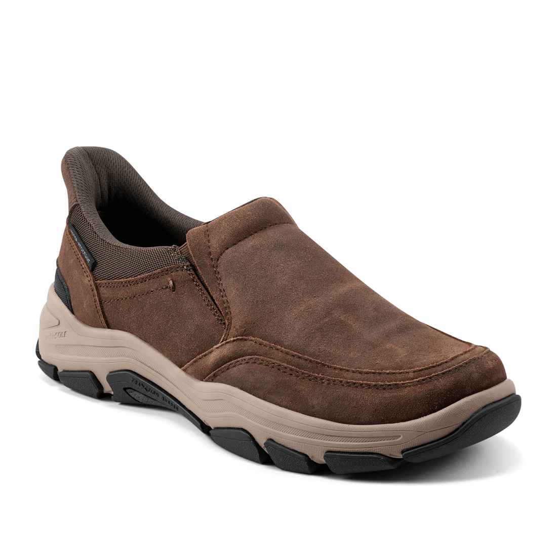 Rockport Masculino Reece Step Ativado Casual Slip-on Camurça Marrom Médio