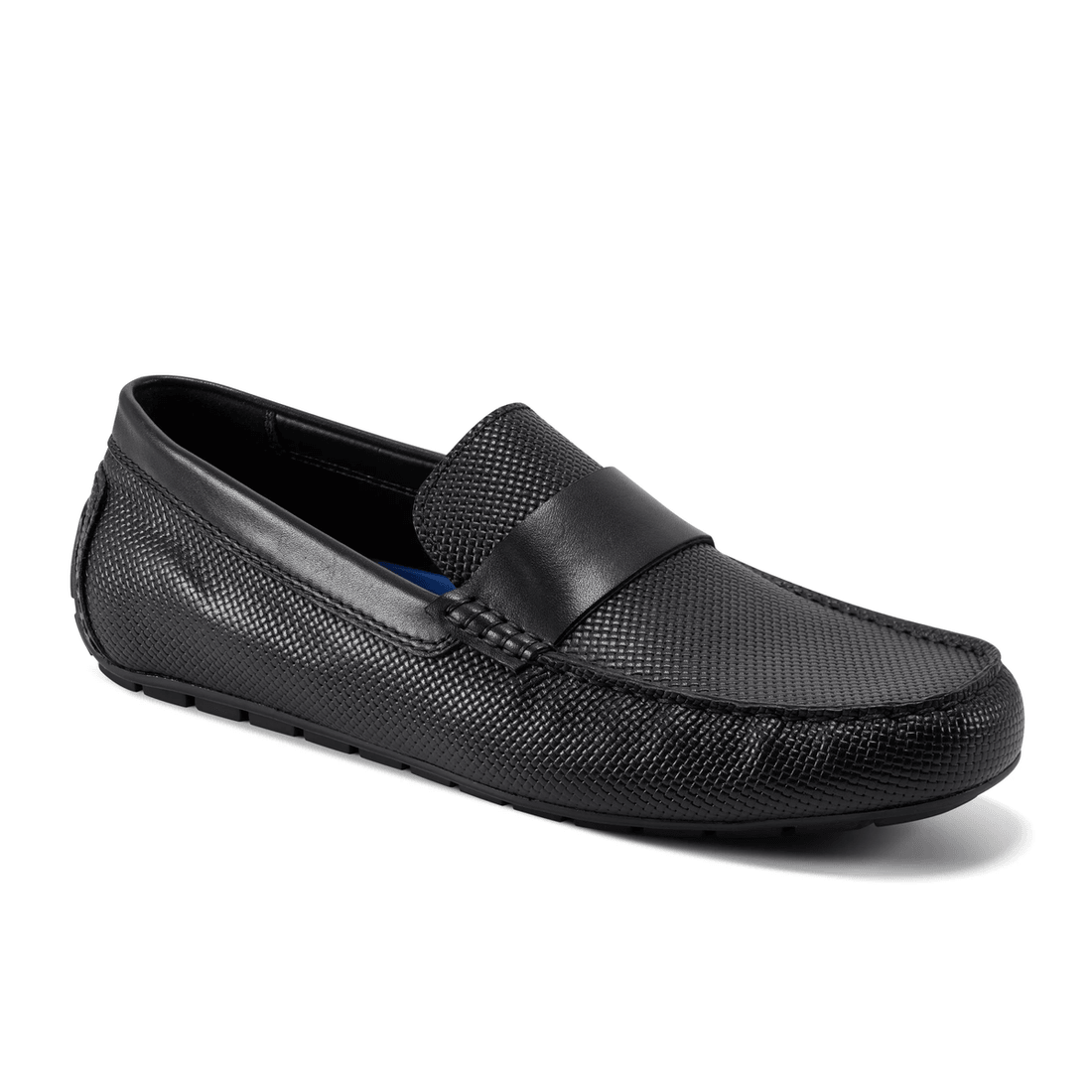 Rockport Miesten Tayo Slip-on Rento Tasapohjaiset Loaferit Musta Nahka