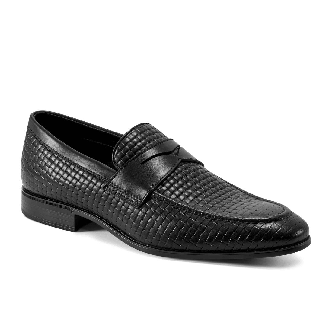 Rockport Herren Cory Slipper Penny Loafers Schwarz Geprägtes Leder