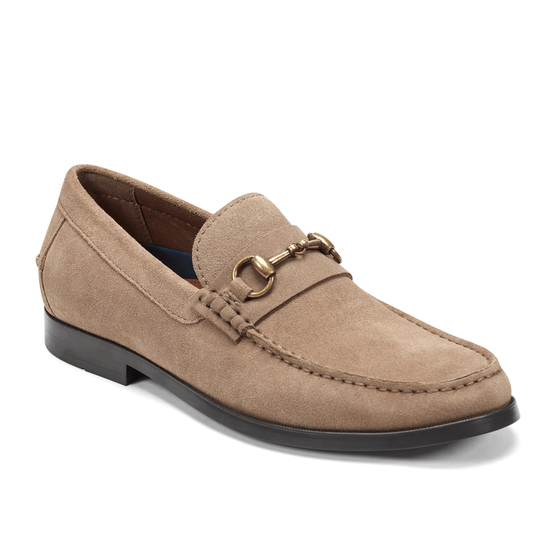 Rockport Men's Whit Dress Slip-on Classic Bit Loafers Taupe Suede