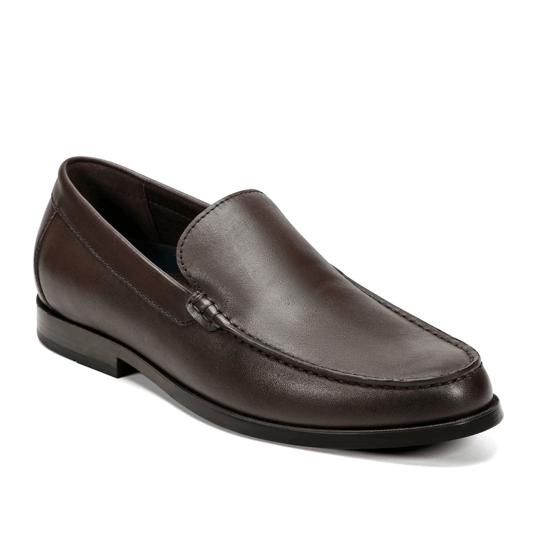 Rockport Pánské Whitley Společenské Slip-on Ploché Mokasíny Tmavě Hnědá Kůže