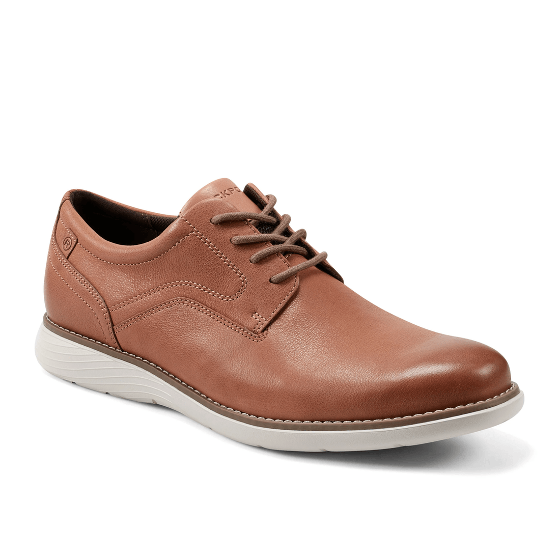 Rockport Miesten Garett Plain Toe Oxford Vaalea Luonnon Nahka