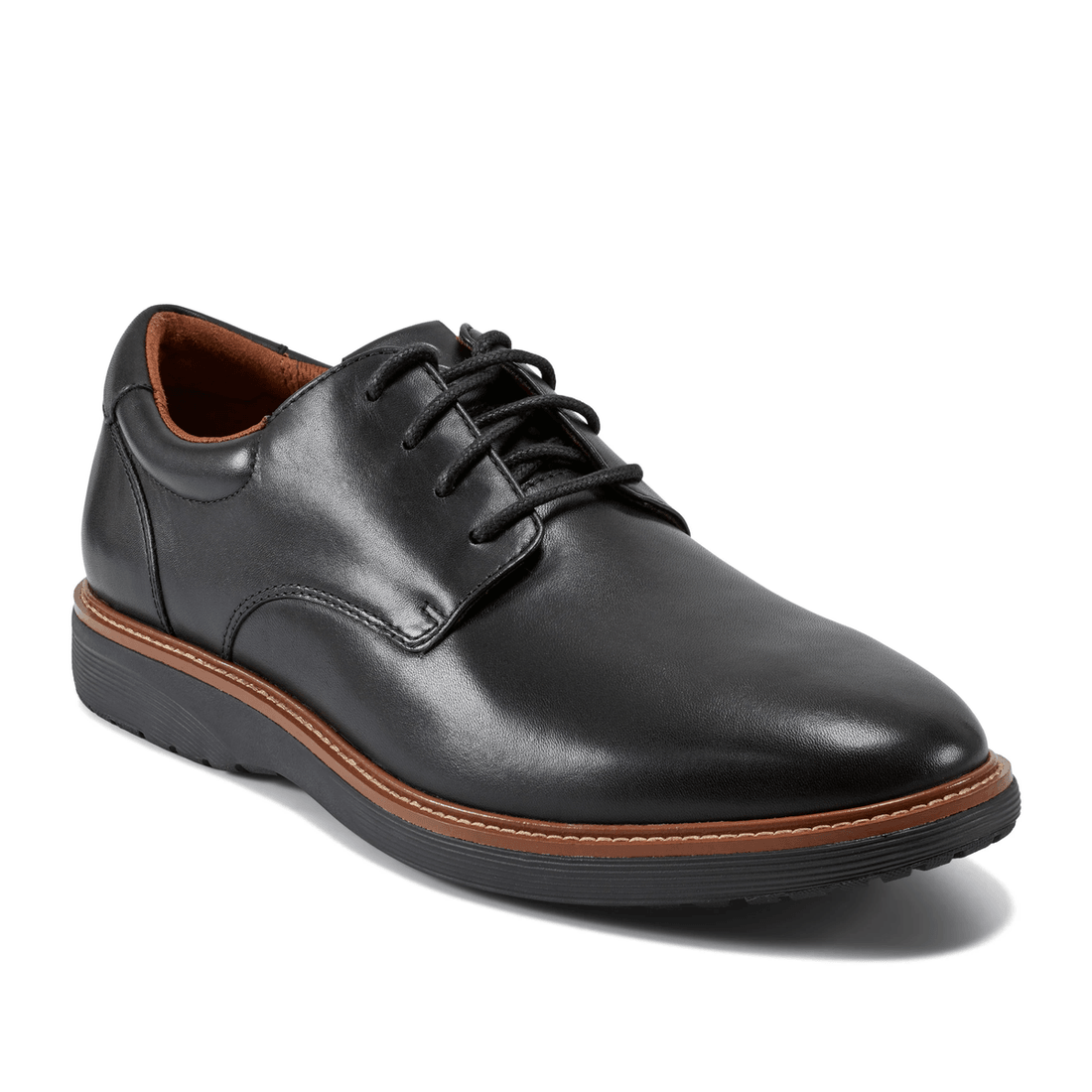 Rockport Męskie Cacey Casual Migdałowe Noski Sznurowane Oxford Czarny