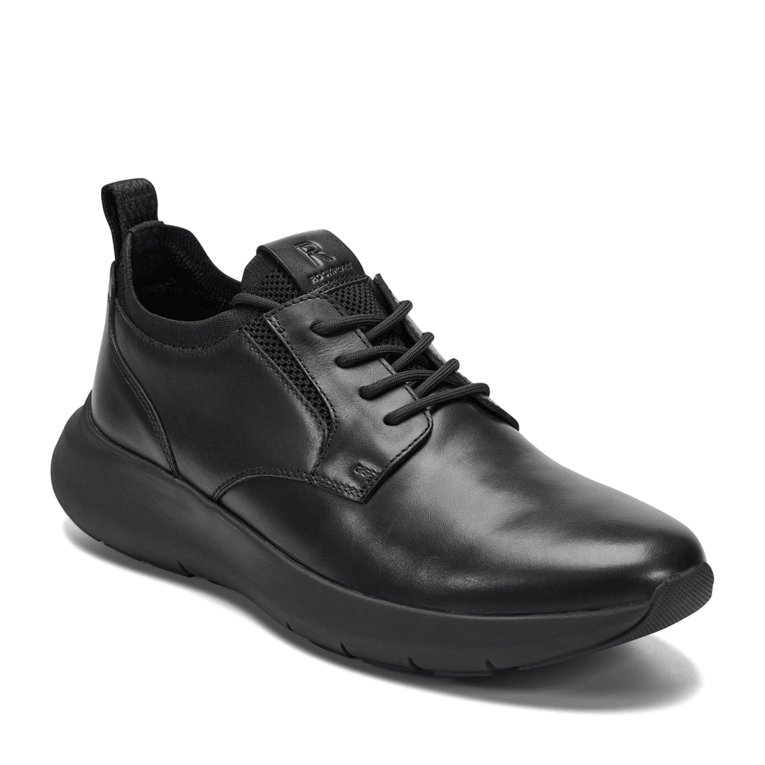 Rockport Men's Jonston Lace-up Casual Sneakers Black Leather