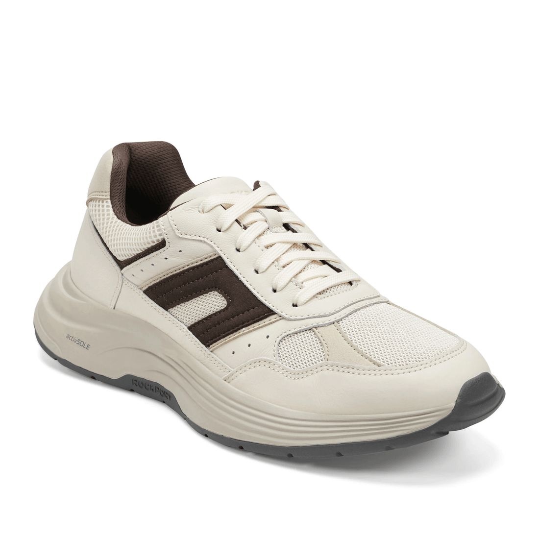 Rockport Férfi Henry Laza Fűzős Sportcipő Elefántcsont