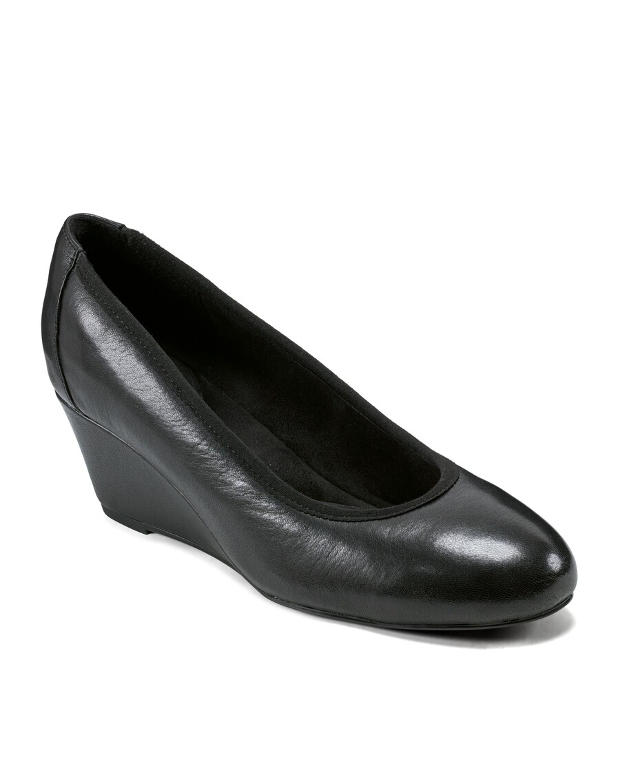 Rockport Women's Rita Slip-on Almond Toe Dress Wedges