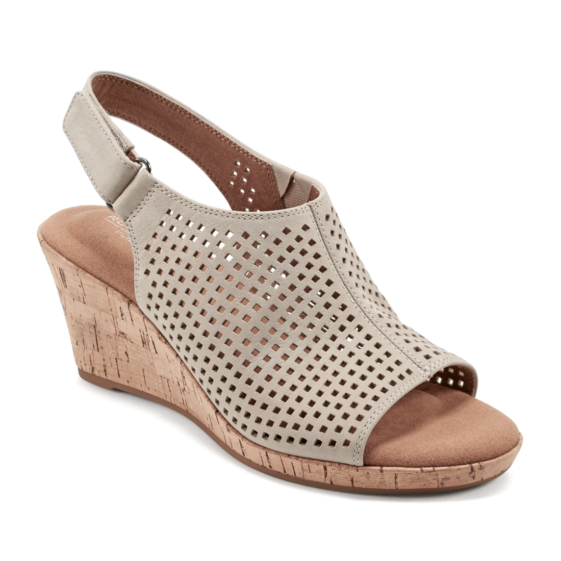 Rockport Női Briah Perforált Slingback Szandál Taupe Bőr