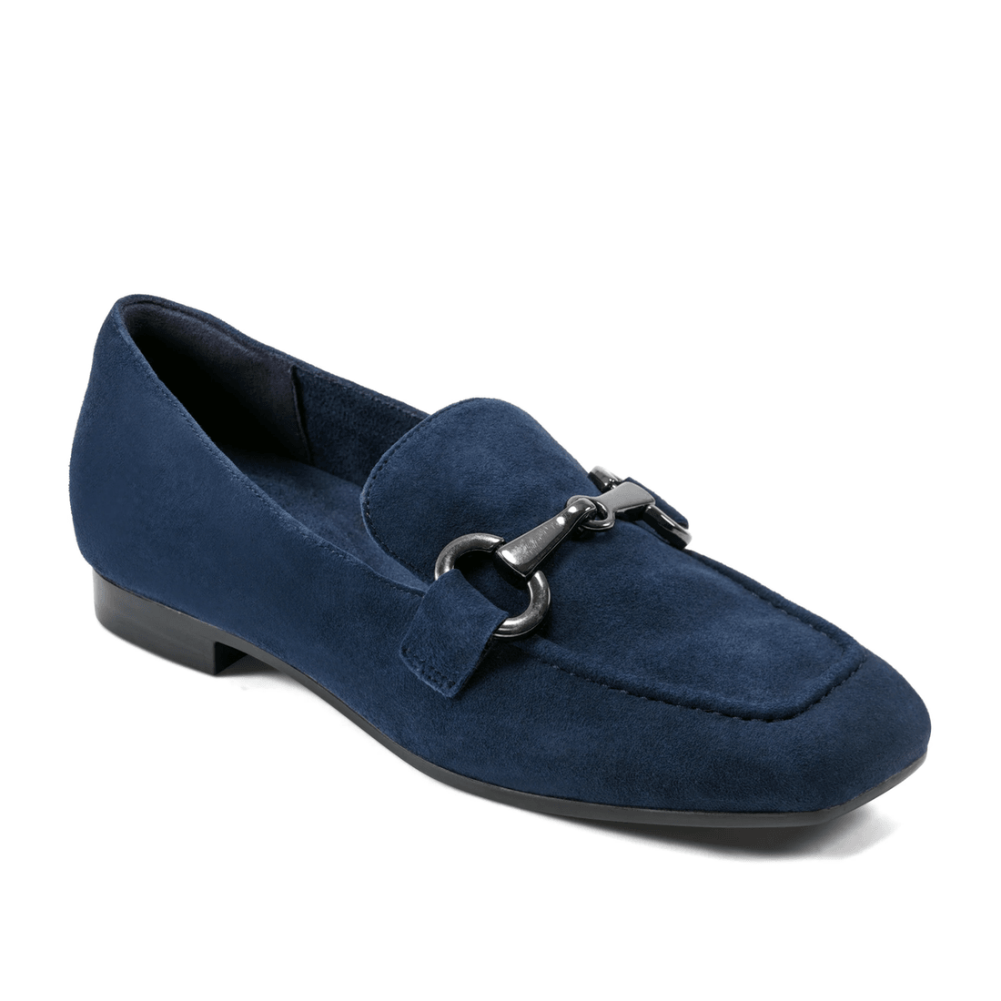 Rockport Damen Polly Slip-on Quadratische Zehen Kleid Loafers Dunkelblaue Wildleder